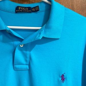 Polo Ralph Lauren, aqua blue short sleeve polo shirt, original fit size XXL